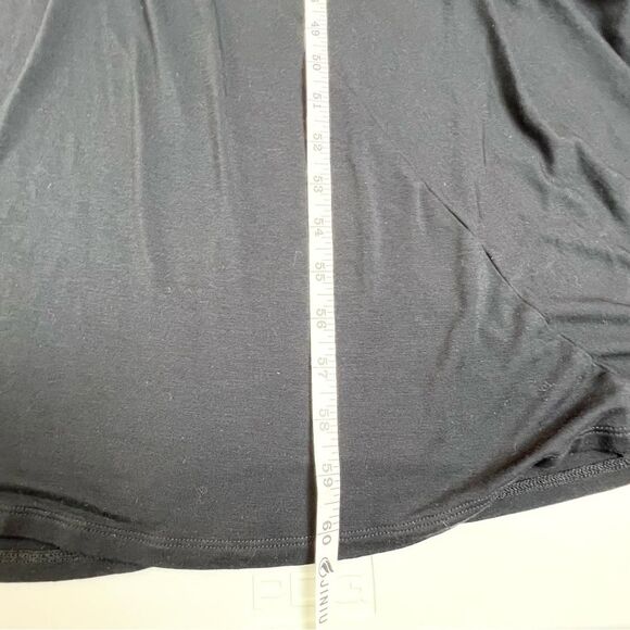 Soft Surroundings Here To Infinity Maxi Dress Sleeveless Black Side Ruching L - Picture 10 of 11